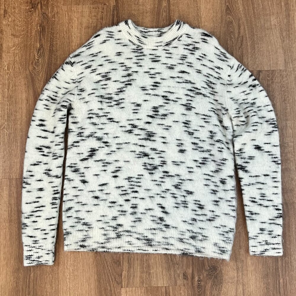 Acne Studios Black White Wool Mohair Blend Sweater Sz M - Picture 1 of 10